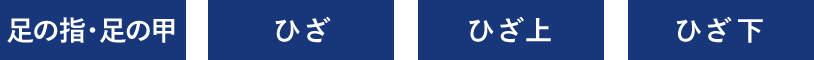 足の指 足の甲 ひざ上 ひざ下
