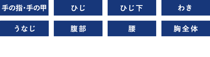脱毛パーツ 上半身